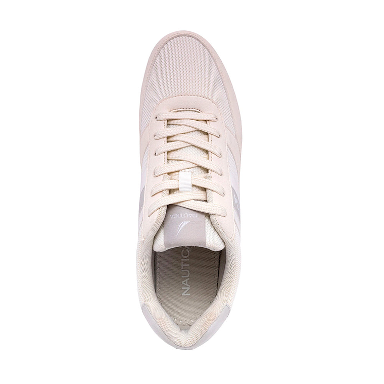 Zapatillas Nautica CG5323 Logo Lace-Up Para Mujer Color Beige Talla 39 3