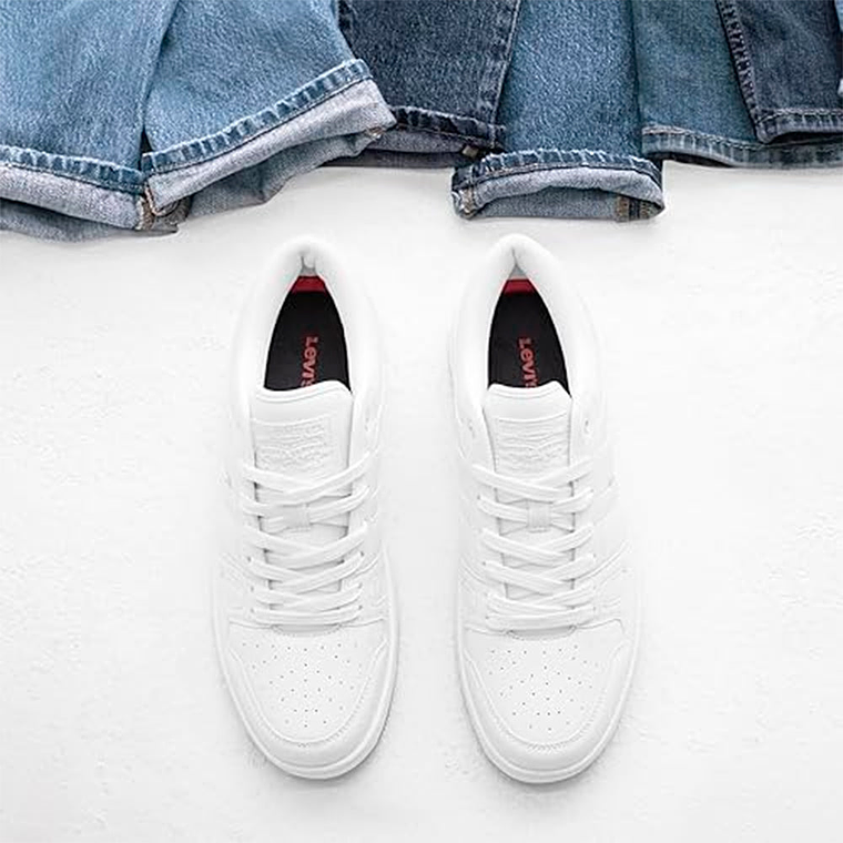 Zapatillas Levi´s BB Lo Tumbled UL Original Color Blanco para Hombre Talla 44 6