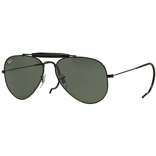 Lentes de Sol Ray Ban Outdoorsman RB3030 L9500 Color Negro Talla 58mm