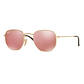 Lentes de Sol Ray Ban Hexagonal Flat RB3548N 001/Z2 Color Rosado Espejado Talla 51mm - Miniatura 1