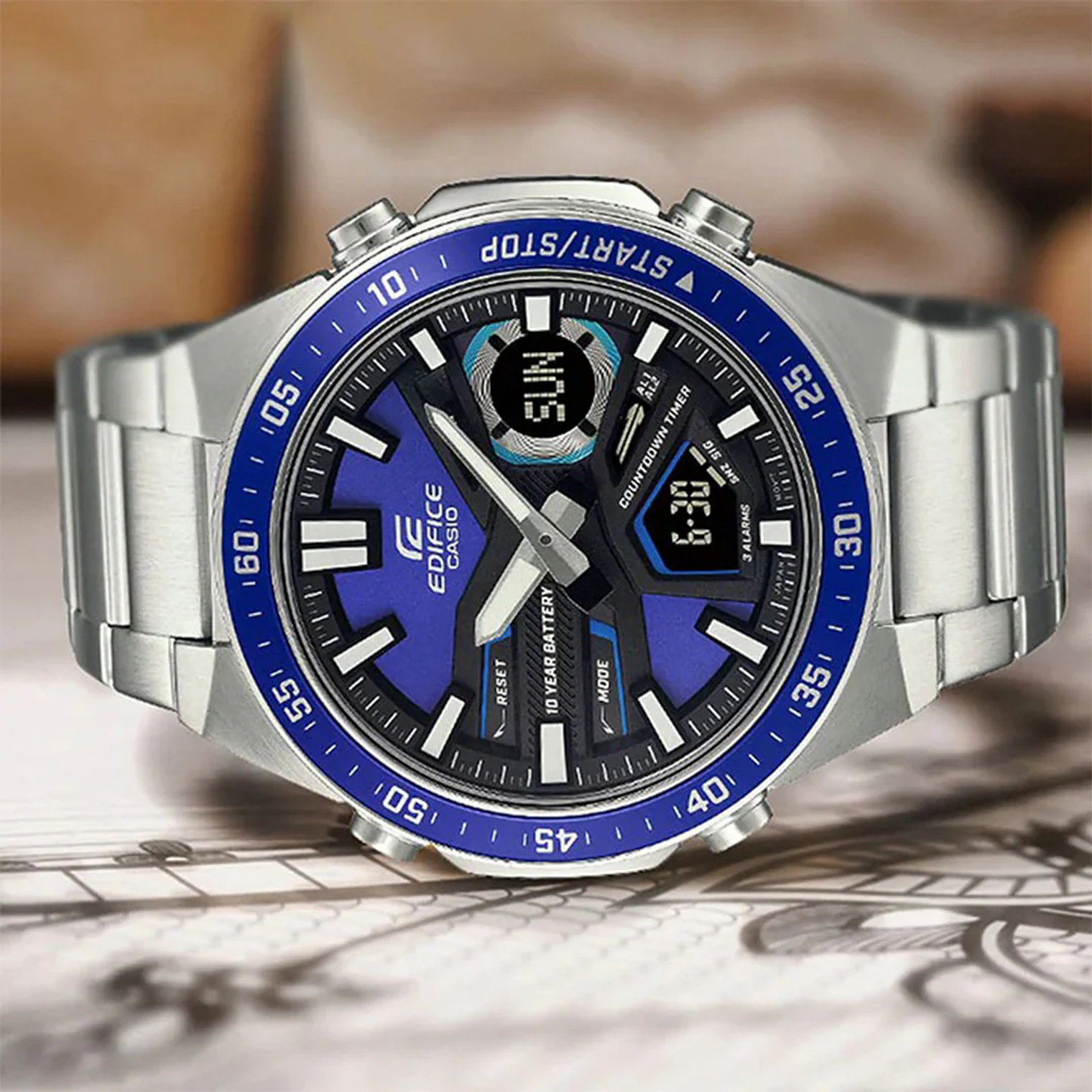 Reloj Análogo Digital Casio Original Deportivo EDIFICE EFV-C110D-2A - NEZMUN 3