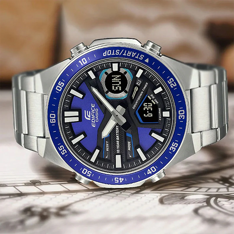 Reloj Análogo Digital Casio Original Deportivo EDIFICE EFV-C110D-2A - NEZMUN 3