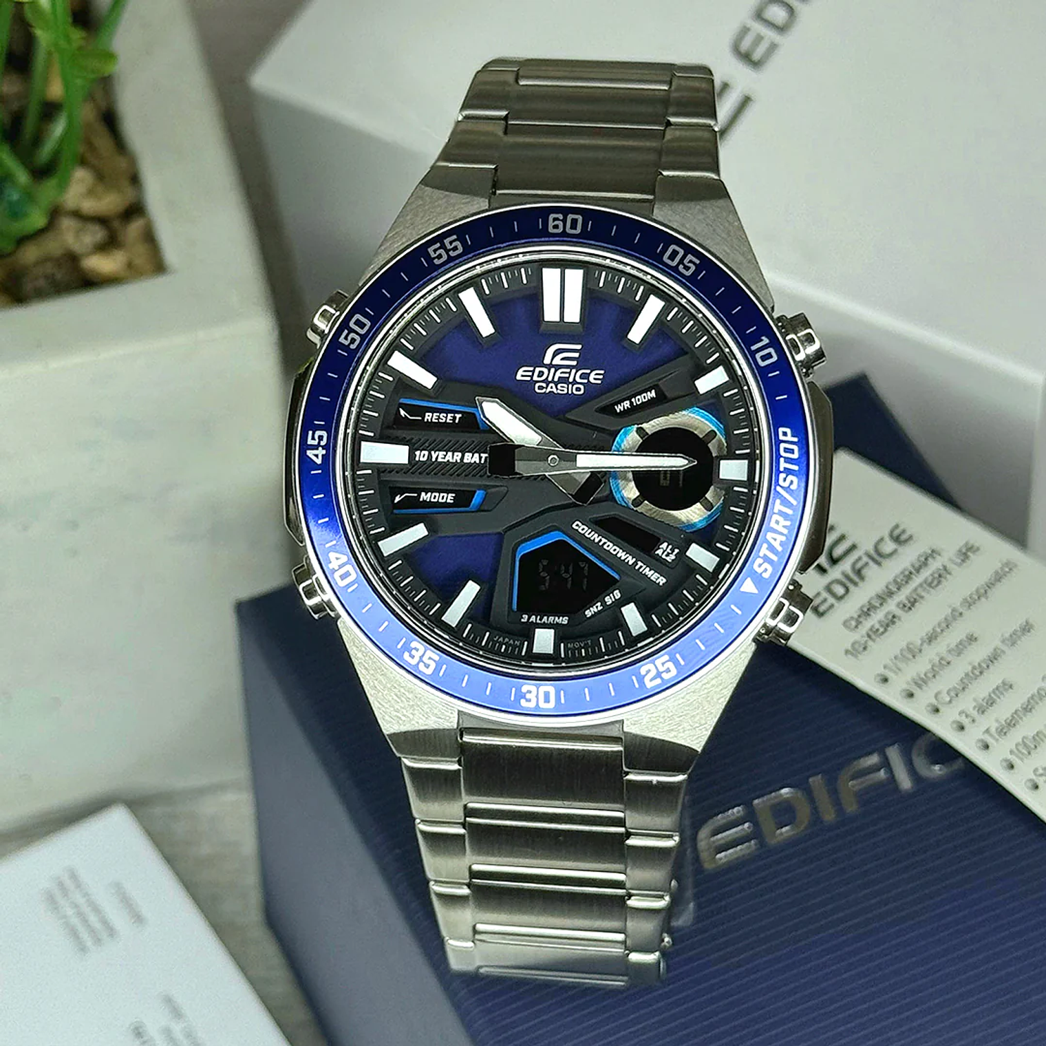 Reloj Análogo Digital Casio Original Deportivo EDIFICE EFV-C110D-2A - NEZMUN 4