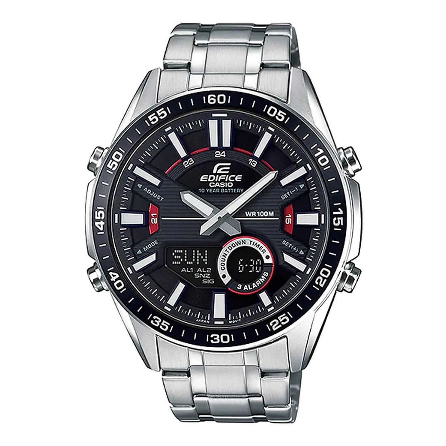 Reloj Análogo Digital Casio Original Deportivo EDIFICE EFV-C100D-1A Acero Negro 1