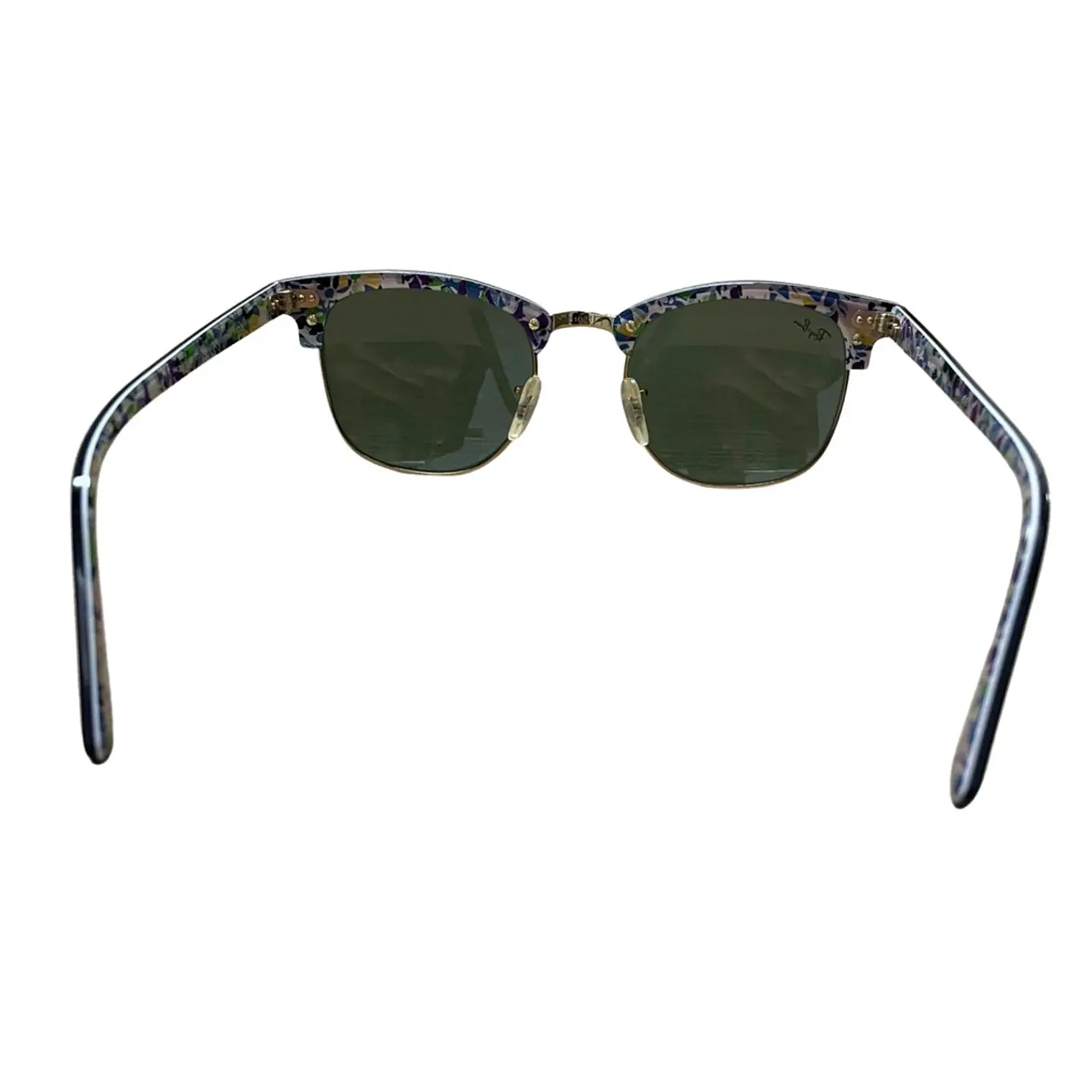 Lentes De Sol Ray Ban Clubmaster RB3016 1018 Negro con detalles floreados 51mm 4