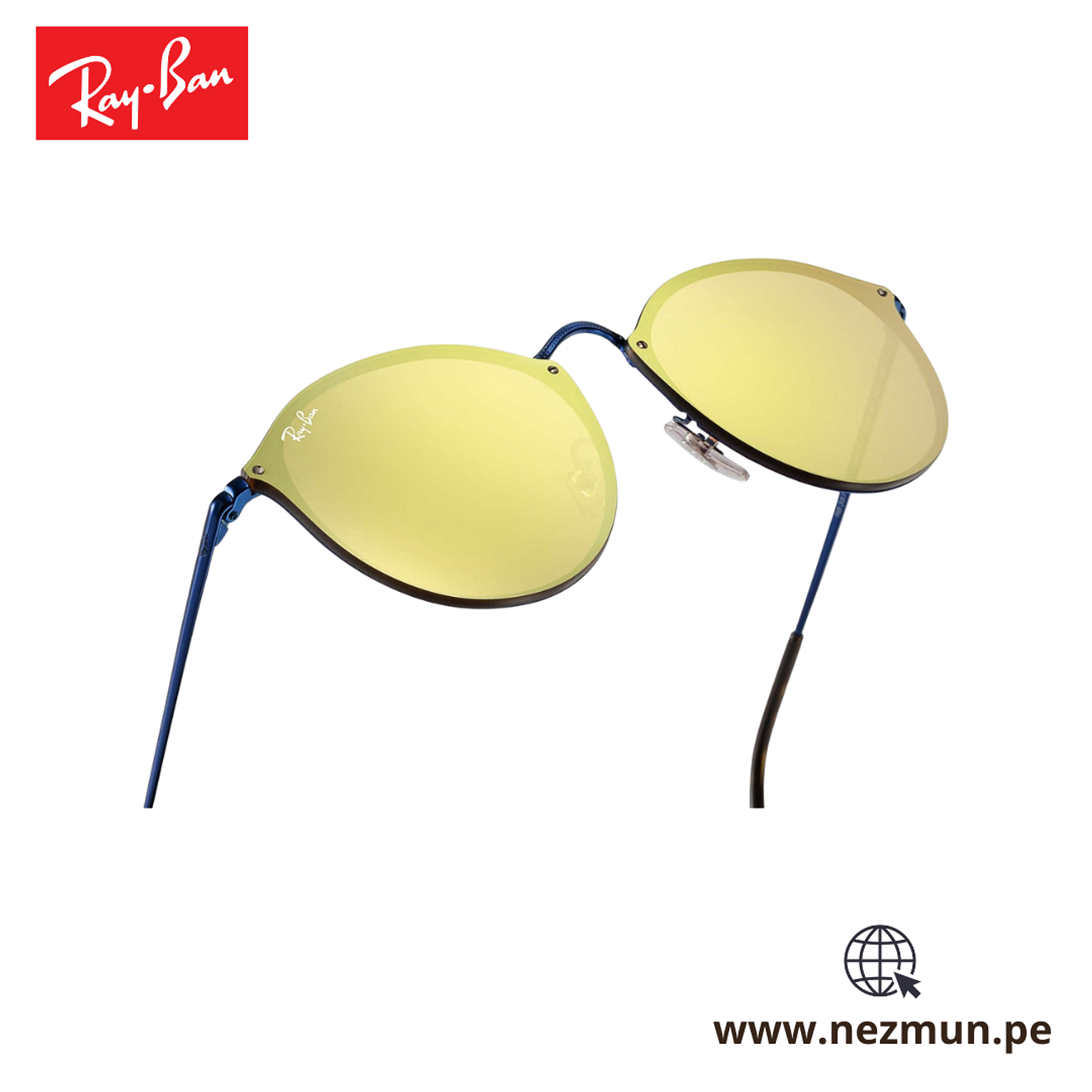 Lentes De Sol Ray Ban Blaze Round RB3574N  9038/7J Talla 59mm 2
