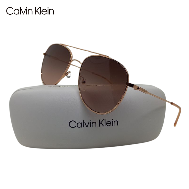 Lentes de Sol Calvin Klein Round Ck20120s 780 Color Dorado Talla 55mm 1