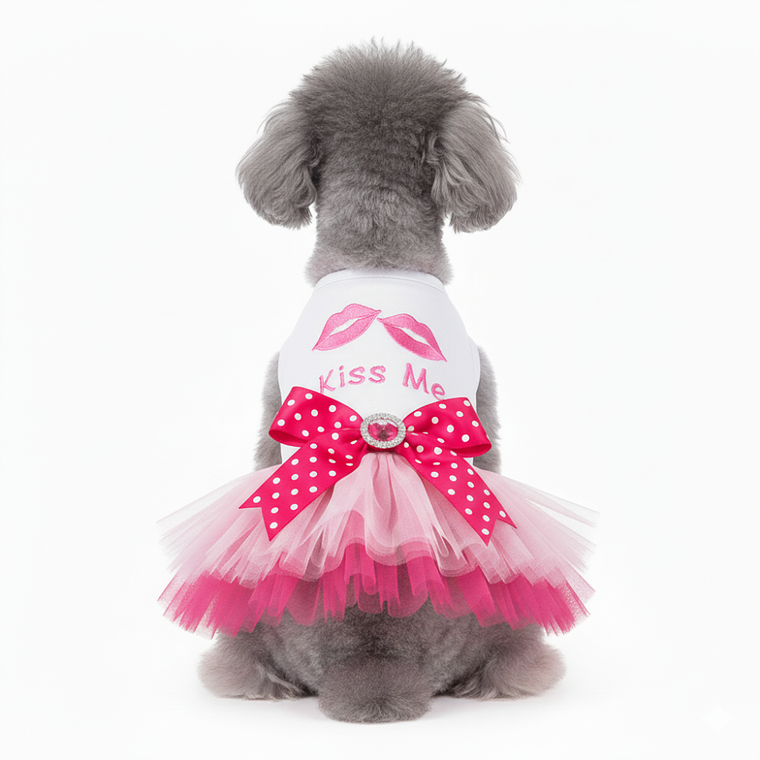 Disfraz para Perro Vestido Princesa Rosado 3