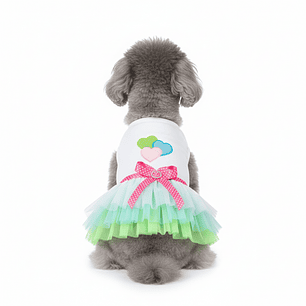 Disfraz para Perro Vestido Princesa Verde y Azul
