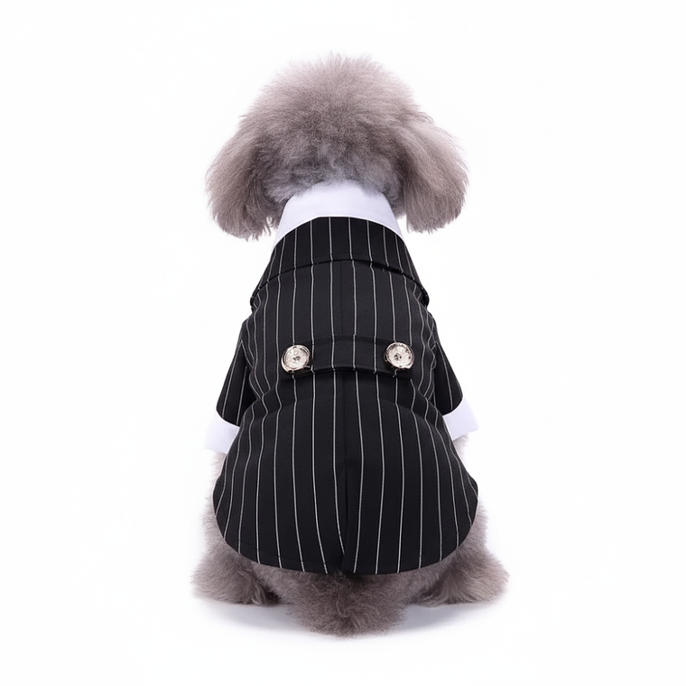 Disfraz para Perro Traje de Boda Negro y Blanco 2