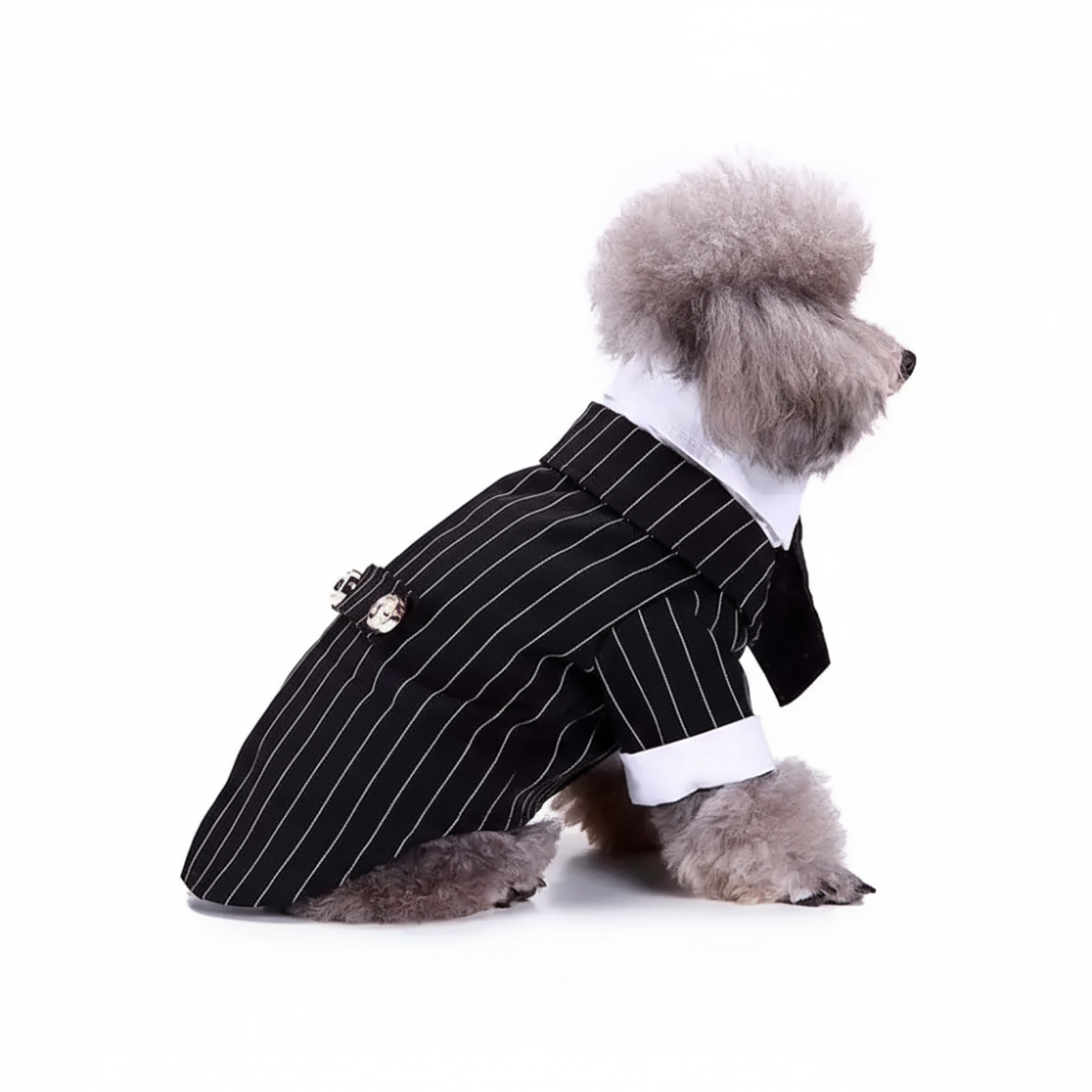 Disfraz para Perro Traje de Boda Negro y Blanco 3