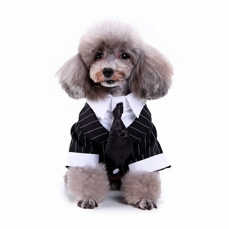 Disfraz para Perro Traje de Boda Negro y Blanco 1