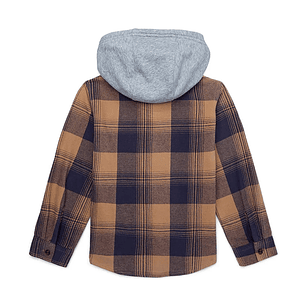 Camisa de Franela a Cuadros Levis con Capucha para Niños Talla 6
