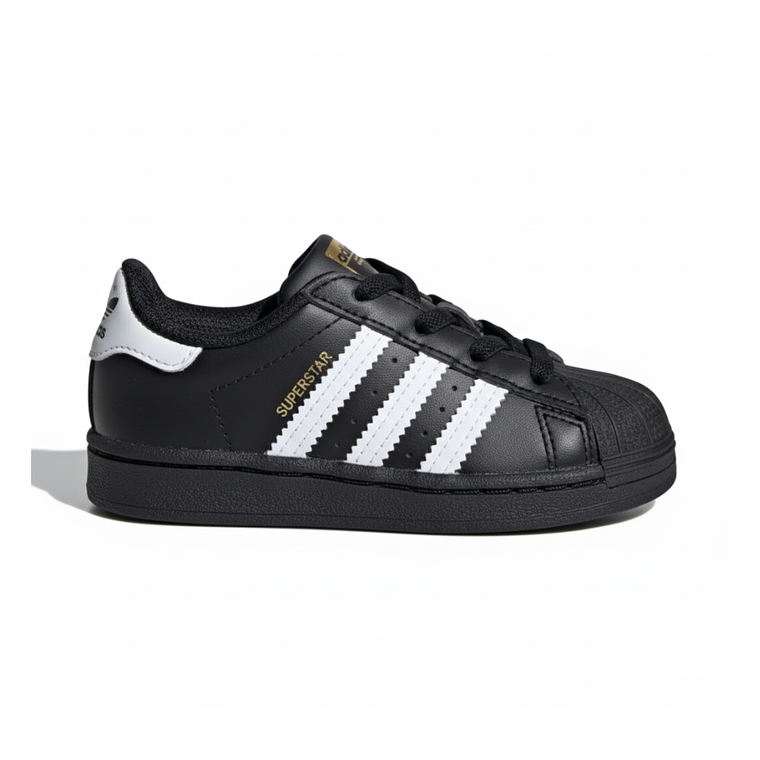 Zapatillas Adidas Superstar EF5396 Original Color Negro Unisex Para Niños Talla 19 2