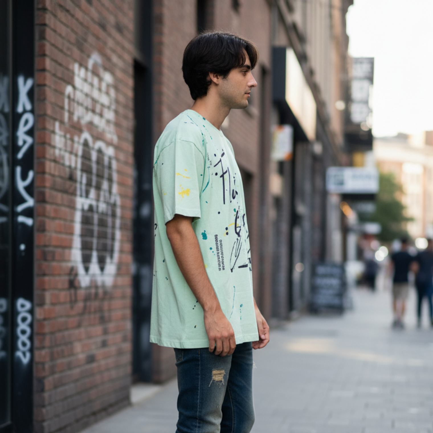 Polo Bershka Color Verde Agua Talla S  3