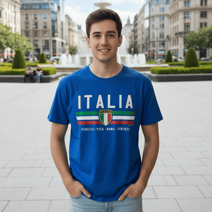 Polo JHK Logo Italia Color Azul Talla 