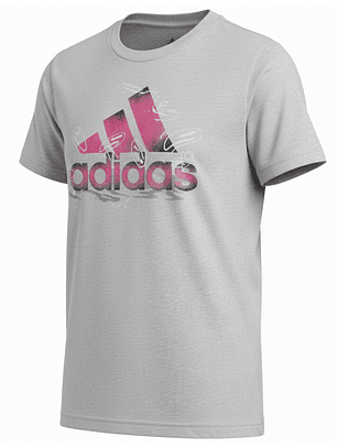 Polo Adidas Original GB8959 Explosion de Sonrisas Color Gris Para Niña Talla M