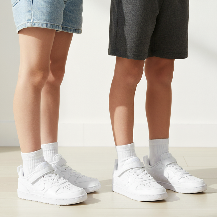 Zapatillas Nike Court Borough Recraft BPV DV5457-106 Color Blanco Para Niños 5