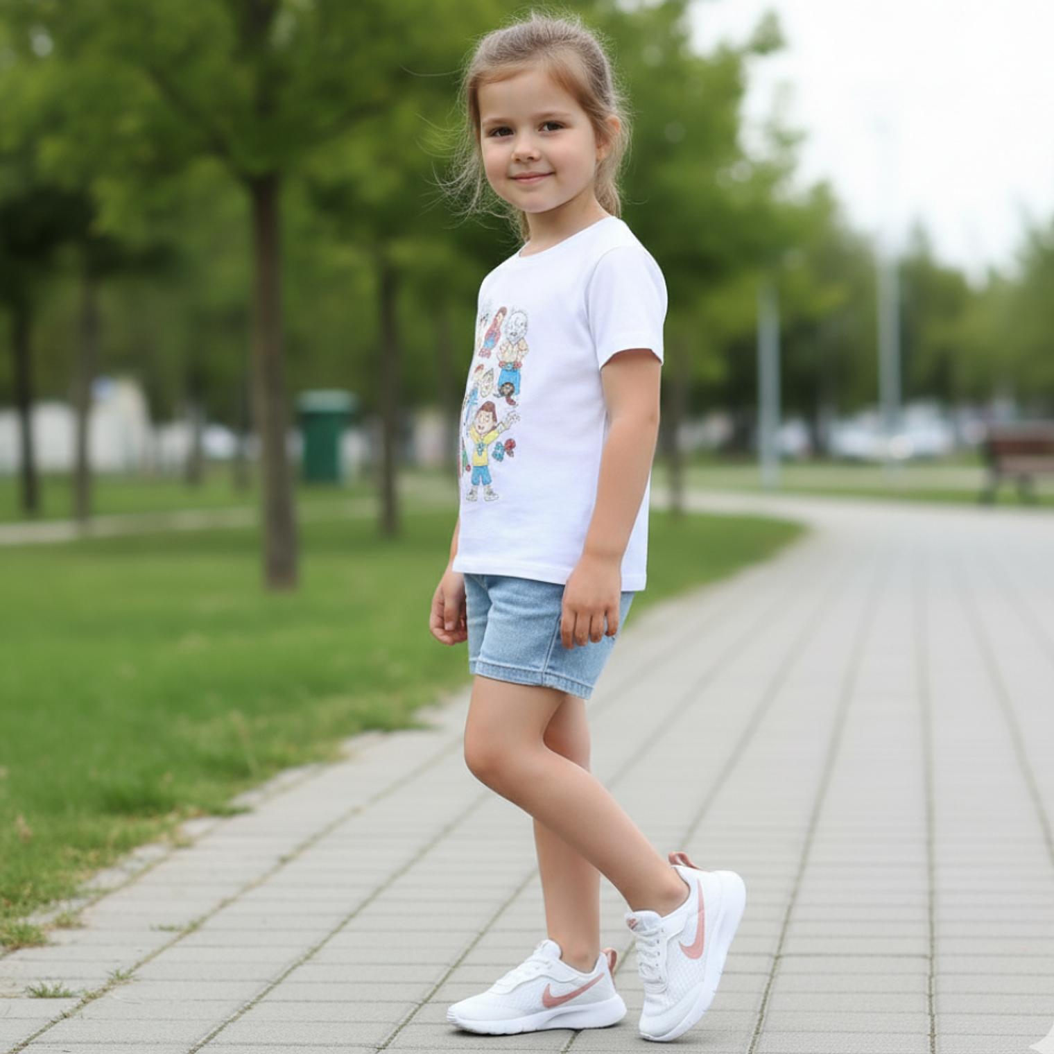 Zapatillas Nike Original Tanjun Easyon Pre-Escolar DX9042 100 Color Blanco 4