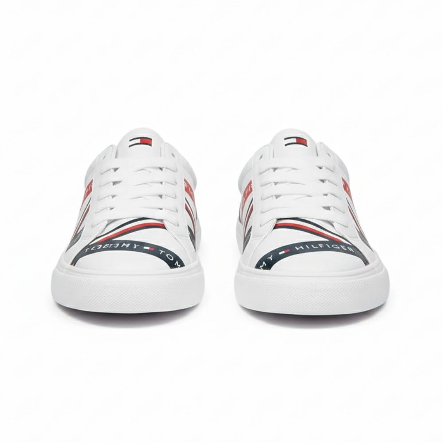 Zapatillas Tommy Hilfiger Lacen Original Color Blanco Y Rojo Unisex 3
