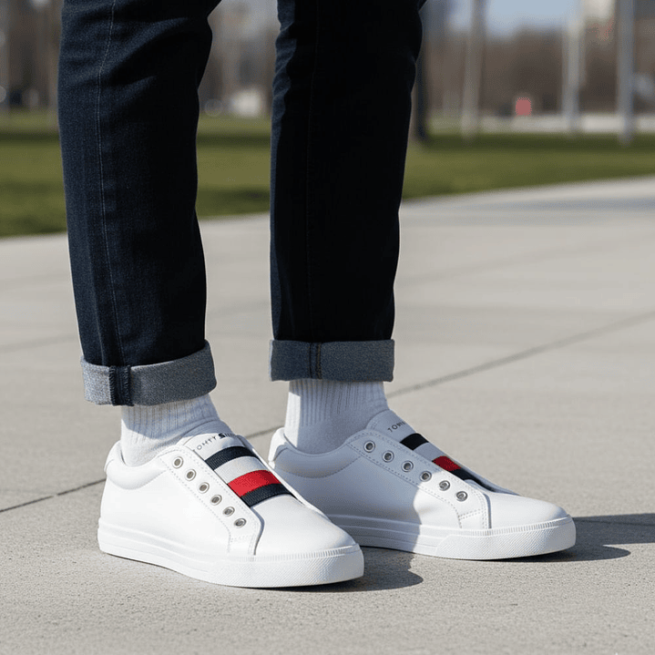 Zapatillas Tommy Hilfiger Laven Original Logo TM Color Blanco  5