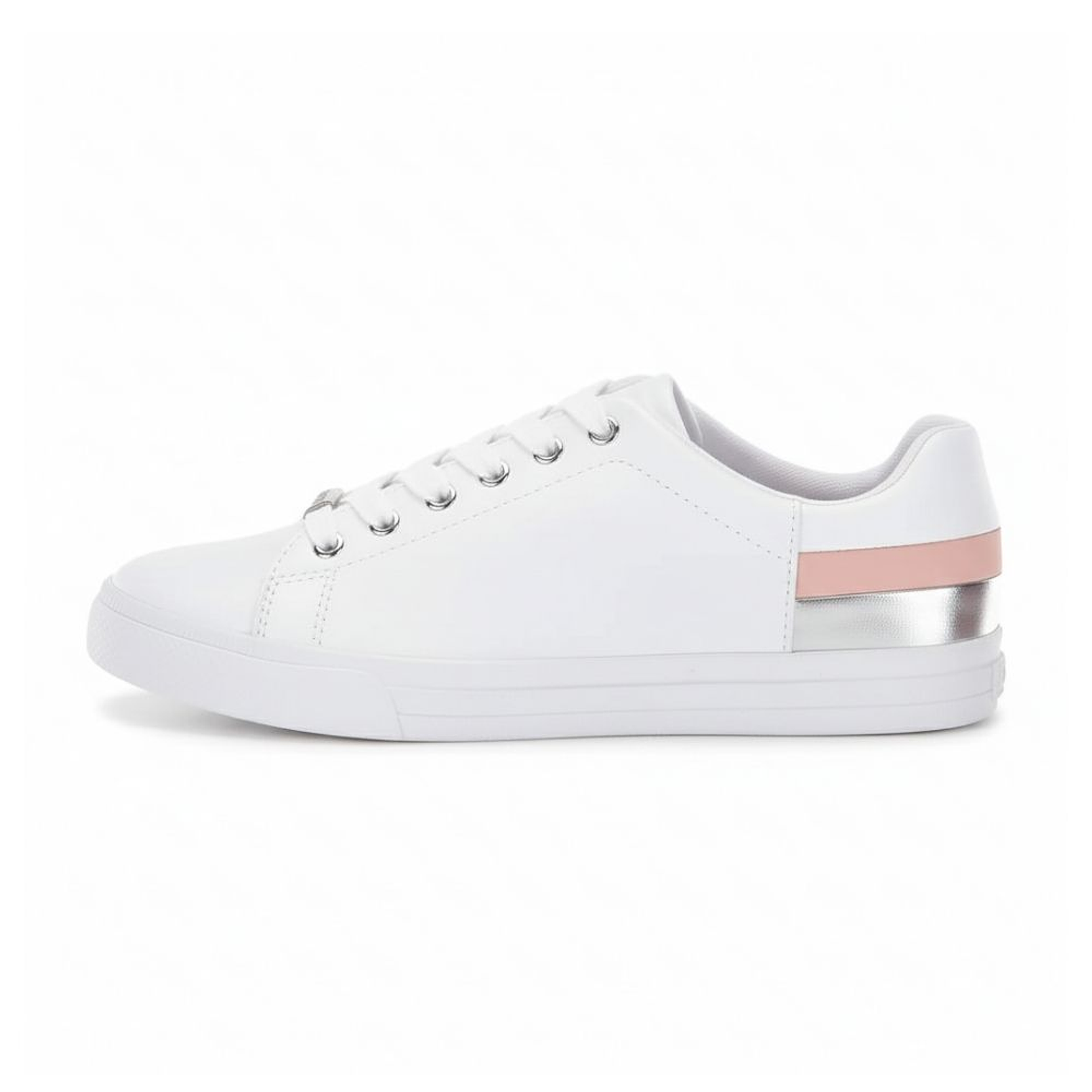 Zapatillas Tommy Hilfiger Laddi 2 Original Color Blanco y Rosado Para Mujer 1