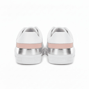 Zapatillas Tommy Hilfiger Laddi 2 Original Color Blanco y Rosado Para Mujer