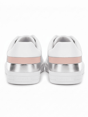 Zapatillas Tommy Hilfiger Laddi 2 Original Color Blanco y Rosado Para Mujer