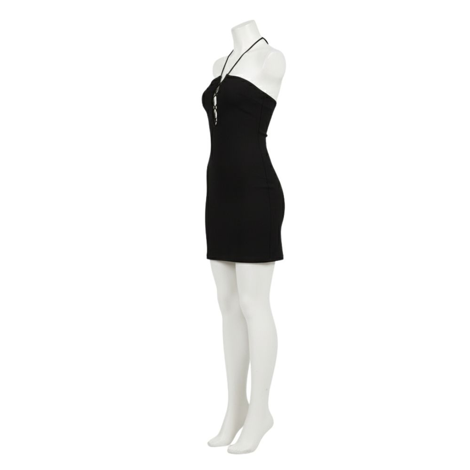 Vestido Just Quella Color Negro con Abertura Lateral Talla 34 4