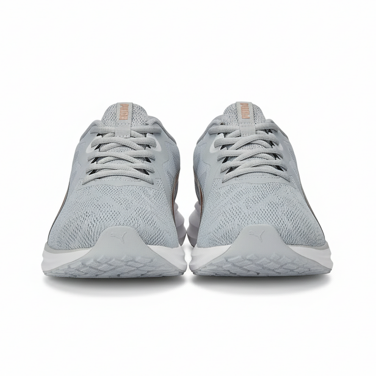 Zapatillas Puma Twitch Runner Metallic 378548 02 Original Color Gris Para Mujer 3