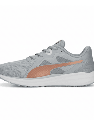 Zapatillas Puma Twitch Runner Metallic 378548 02 Original Color Gris Para Mujer