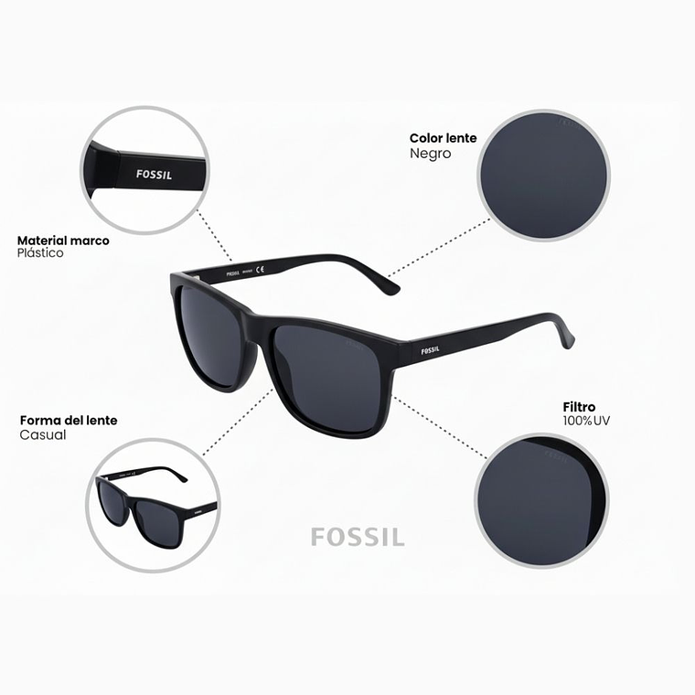 Lentes de Sol Fossil Outlook X80099 60 mm 6