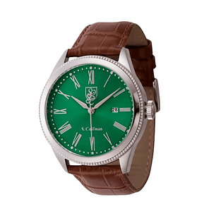 Reloj Analogo S. Coifman Original SC0559 Hombre Correa de Cuero Marrón-Verde