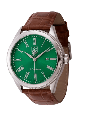 Reloj Analogo S. Coifman Original SC0559 Hombre Correa de Cuero Marrón-Verde