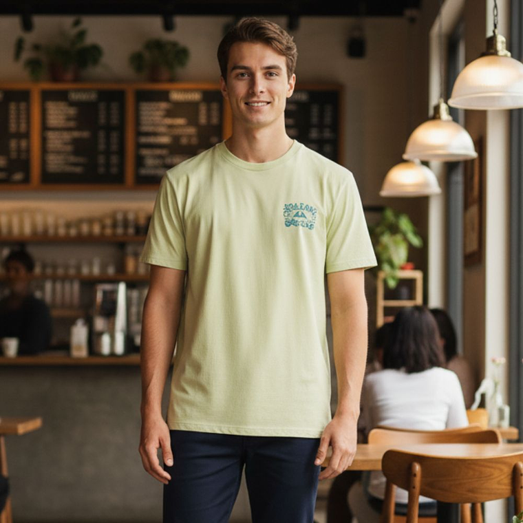 Polo manga corta para Hombre Billabong Worded BL11102111088/ZNH Color Verde Claro 1