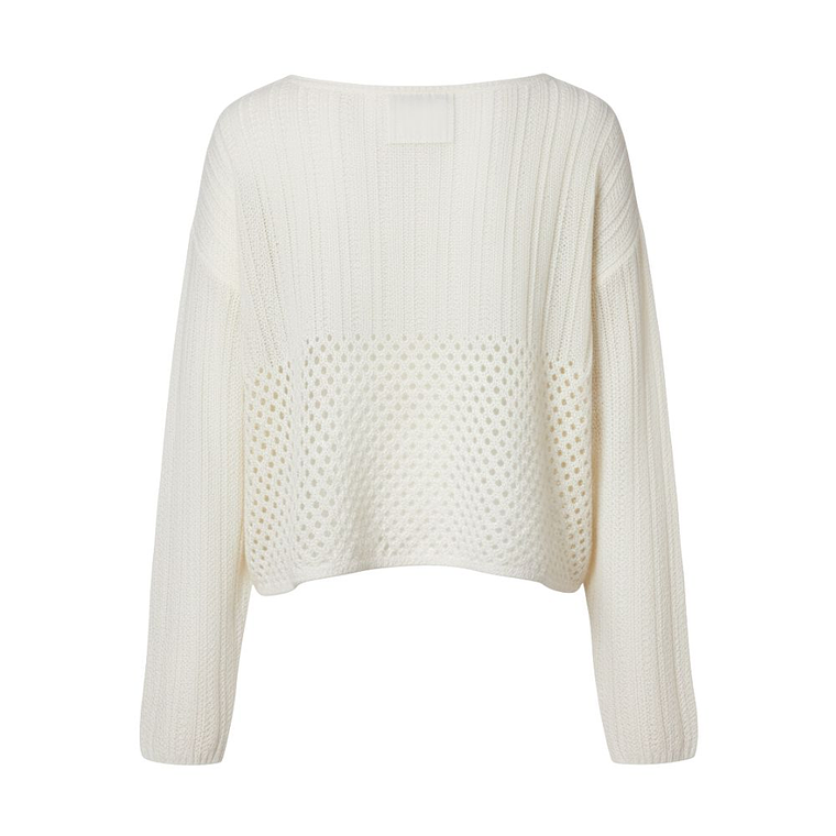 Sueter de punto TRAF Color Blanco Talla M 3