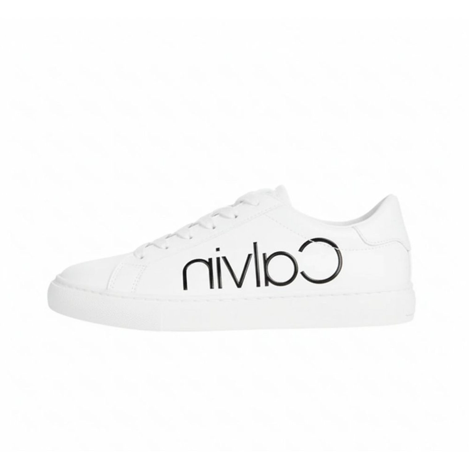 Zapatillas Urbanas Calvin Klein Modelo Cabre Color Blanco con Logo  1
