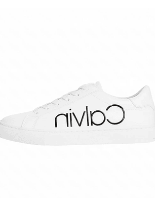 Zapatillas Urbanas Calvin Klein Modelo Cabre Color Blanco con Logo 