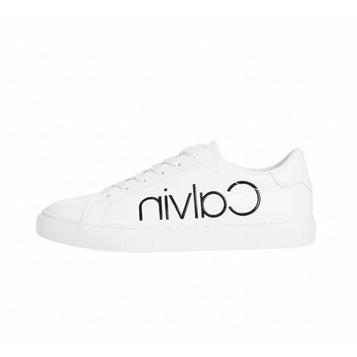 Zapatillas Urbanas Calvin Klein Modelo Cabre Color Blanco con Logo  1
