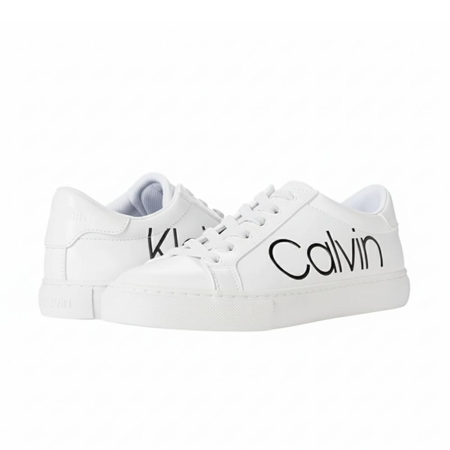 Zapatillas Urbanas Calvin Klein Modelo Cabre Color Blanco con Logo  2