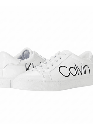 Zapatillas Urbanas Calvin Klein Modelo Cabre Color Blanco con Logo 