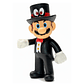 Muñeco Juguete Super Mario Bros - Mario con Cappy Traje Negro 12 cm - Miniatura 4