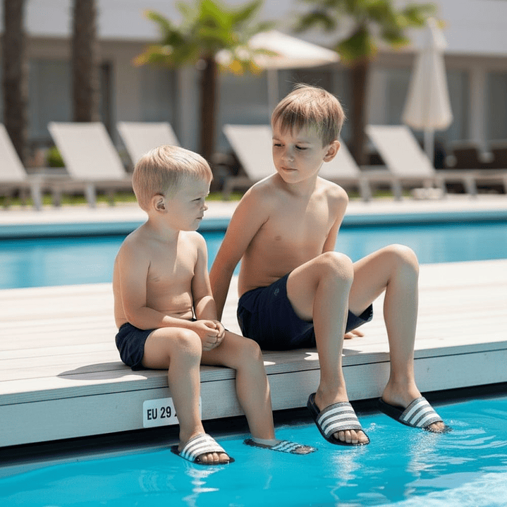 Sandalias Para Niños Adidas Kids Original Adilette Comfort FY8836 Color Negro 4