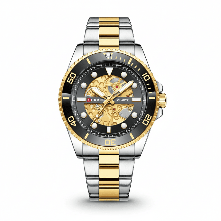 Reloj Análogo Curren KRED371901 8412 Hombre Plata y Dorado 1