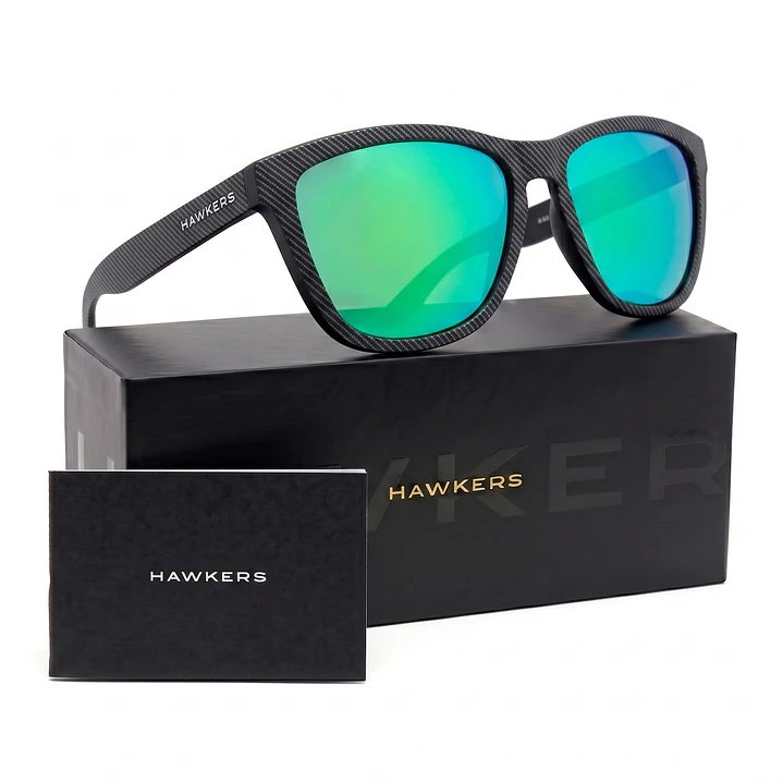 Lentes de Sol Polarizado Hawkers One HOCA22NETP Carbono Verde Espejado Talla 54mm 1