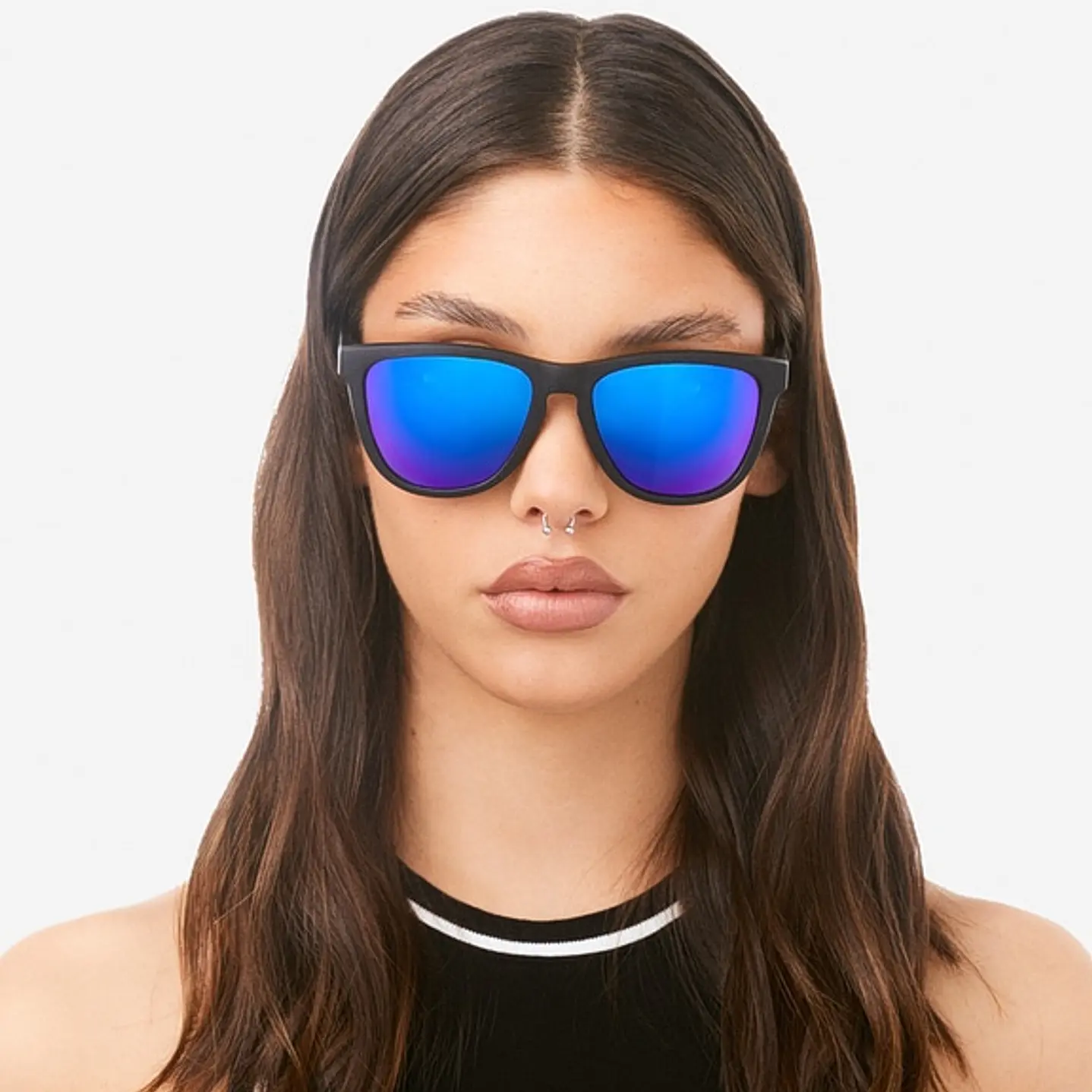 Lentes de Sol Hawkers One Raw HONR21BLT0 Negro Azul Espejado Talla 54mm 9