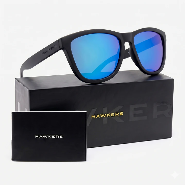 Lentes de Sol Hawkers One Raw HONR21BLT0 Negro Azul Espejado Talla 54mm 1