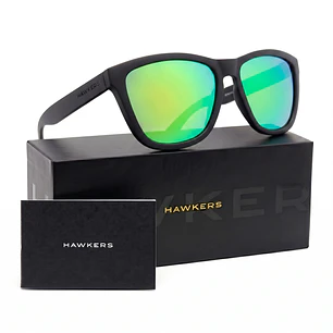 Lentes de Sol Hawkers One OTR02 Negro Carbon Mate Verde Espejado Talla 54mm