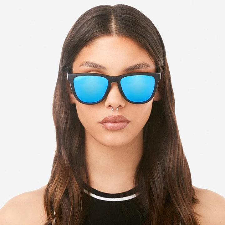 Lentes de Sol Hawkers One Raw HONR22BLT0 Negro Celeste Espejado Talla 54mm 5