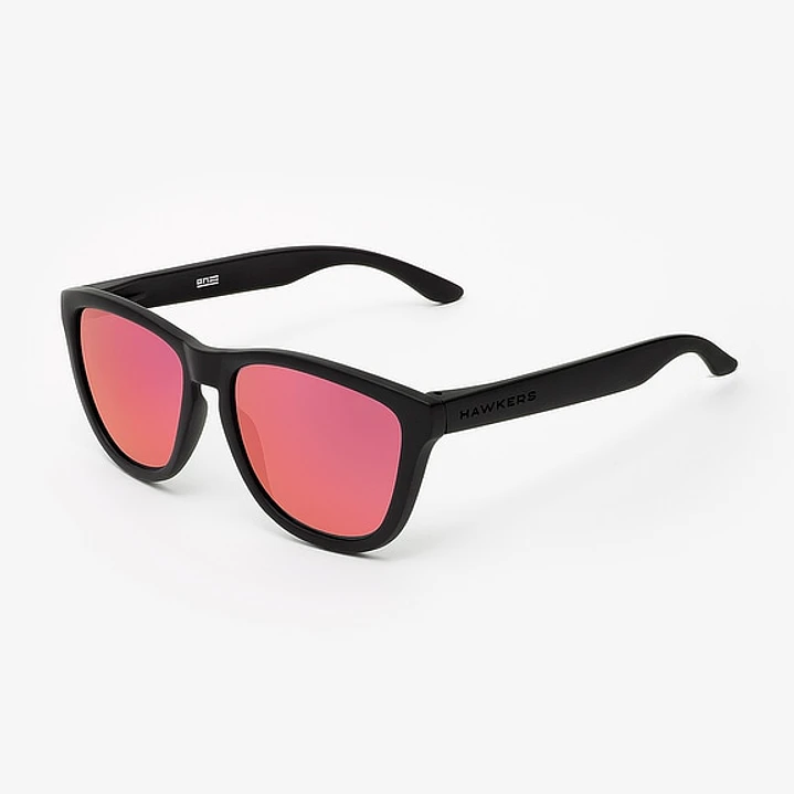 Lentes de Sol Hawkers One OTR48 Negro Mate Rojo Espejado Talla 54mm 4
